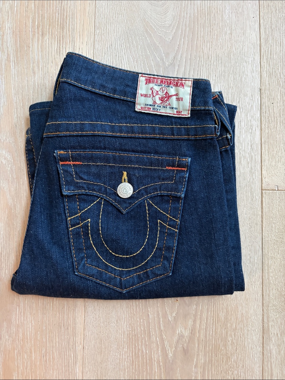 True Religion Women's Dark Indigo Straight Leg Jeans 29